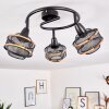 Limassol Plafondlamp Zwart, 3-lichts