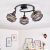 Limassol Plafondlamp Zwart, 3-lichts