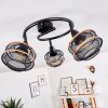 Limassol Plafondlamp Zwart, 3-lichts