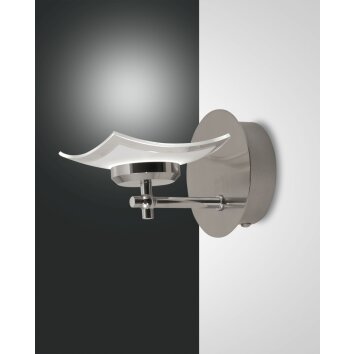 Fabas Luce Desus Muurlamp LED Nikkel mat, 1-licht