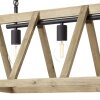 Brilliant Matrix Wood Hanglamp Hout licht, 4-lichts