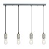 Globo FLECKI Hanger Grijs, 4-lichts