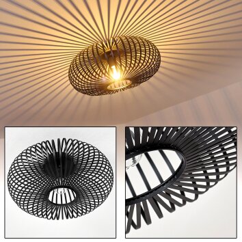 Oravi Plafondlamp Zwart, 1-licht