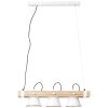 Brilliant Plow Hanglamp Hout licht, Wit, 3-lichts