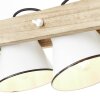 Brilliant Plow Hanglamp Hout licht, Wit, 3-lichts