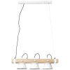 Brilliant Plow Hanglamp Hout licht, Wit, 3-lichts