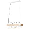 Brilliant Plow Hanglamp Hout licht, Wit, 3-lichts