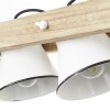 Brilliant Plow Hanglamp Hout licht, Wit, 3-lichts