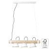 Brilliant Plow Hanglamp Hout licht, Wit, 3-lichts