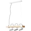 Brilliant Plow Hanglamp Hout licht, Wit, 3-lichts