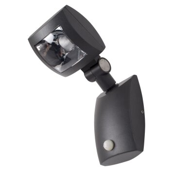 KS Verlichting Inspector Muurlamp LED Zwart, 1-licht, Bewegingsmelder