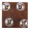 Leuchten Direkt TURN ME Plafondlamp Roest, 4-lichts