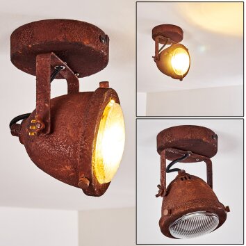Glostrup Plafondlamp LED Roest, 1-licht