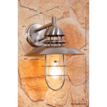 Konstsmide SORRENTO Muurlamp Transparant, Helder, 1-licht