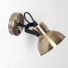 Fresno Wandlamp Zwart-Goud, 1-licht