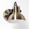 Fresno Wandlamp Zwart-Goud, 1-licht