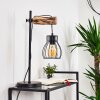 Gondo Tafellamp Hout licht, Zwart, 1-licht