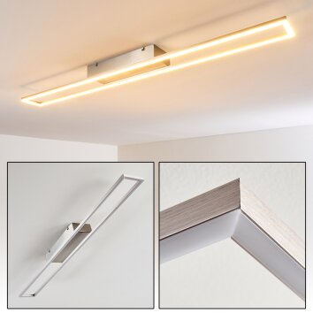 Tampere Plafondlamp LED Nikkel mat, 4-lichts