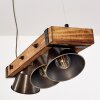 Oksbol Hanglamp Hout donker, Zwart, 3-lichts