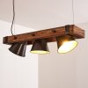 Oksbol Hanglamp Hout donker, Zwart, 3-lichts