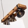 Oksbol Hanglamp Hout donker, Zwart, 3-lichts