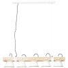 Brilliant Plow Hanglamp Hout donker, Wit, 5-lichts
