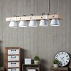Brilliant Plow Hanglamp Hout donker, Wit, 5-lichts