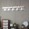 Brilliant Plow Hanglamp Hout donker, Wit, 5-lichts