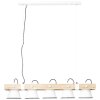 Brilliant Plow Hanglamp Hout donker, Wit, 5-lichts