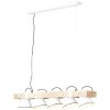 Brilliant Plow Hanglamp Hout donker, Wit, 5-lichts