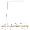 Brilliant Plow Hanglamp Hout donker, Wit, 5-lichts