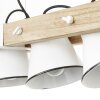 Brilliant Plow Hanglamp Hout donker, Wit, 5-lichts