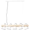 Brilliant Plow Hanglamp Hout donker, Wit, 5-lichts