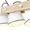 Brilliant Plow Hanglamp Hout donker, Wit, 5-lichts