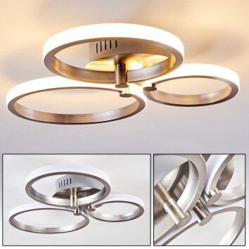 Volonne Plafondlamp LED Zilver, 3-lichts
