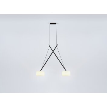 Serien Lighting TWIN Suspension Hanglamp LED Zwart, 1-licht