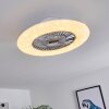 Petrovac plafondventilator LED Chroom, Wit, 1-licht, Afstandsbediening