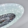 Petrovac plafondventilator LED Chroom, Wit, 1-licht, Afstandsbediening