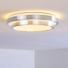 Mirabeau Plafondlamp LED Aluminium, 2-lichts, Afstandsbediening, Kleurwisselaar