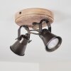 Skodsbol Plafondlamp Antraciet, Hout licht, 2-lichts