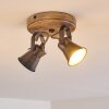 Skodsbol Plafondlamp Antraciet, Hout licht, 2-lichts
