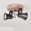 Skodsbol Plafondlamp Antraciet, Hout licht, 2-lichts