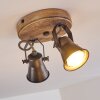 Skodsbol Plafondlamp Antraciet, Hout licht, 2-lichts