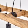 Yaak Hanglamp Hout licht, Zwart, 6-lichts