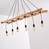 Yaak Hanglamp Hout licht, Zwart, 6-lichts