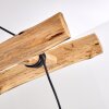 Yaak Hanglamp Hout licht, Zwart, 6-lichts