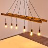 Yaak Hanglamp Hout licht, Zwart, 6-lichts