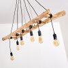 Yaak Hanglamp Hout licht, Zwart, 6-lichts