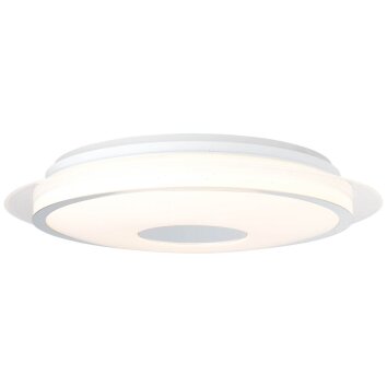 Brilliant Viktor Plafondlamp LED Zilver, 1-licht, Afstandsbediening, Kleurwisselaar