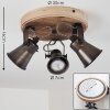 Skodsbol Plafondlamp Hout licht, Zwart, 3-lichts
